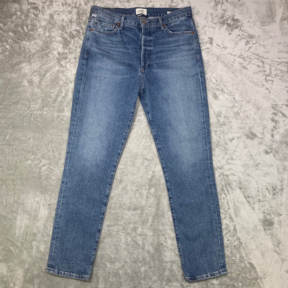 Citizens of Humanity Olivia Ankle Jeans Button Fly W29 L27.5 Blue Slim High Rise